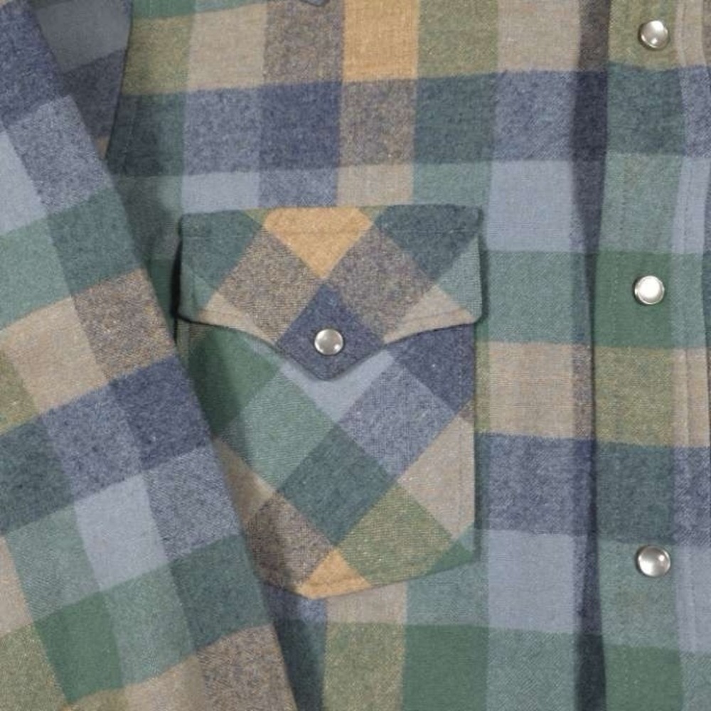 VTG 70s Pendleton High Grade Western Wear Shirt Mens M Pearl Snap Wool READ - Picture 4 of 12
